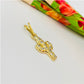 FO869 Colgante Cactus con Circones 17x9 mm más balier Figura Baño Oro Figuras Bañadas en Oro y Plata hecho de Bronce Bañado en Oro 18K Joyas Bañadas en Oro