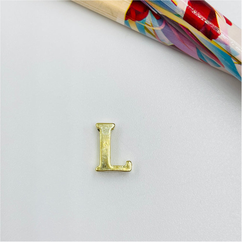 FO879 Mini Letras 10 mm Espesor 3 mm para pasar Figura Baño Oro Figuras Bañadas en Oro y Plata hecho de Bronce Bañado en Oro 18K Joyas Bañadas en Oro