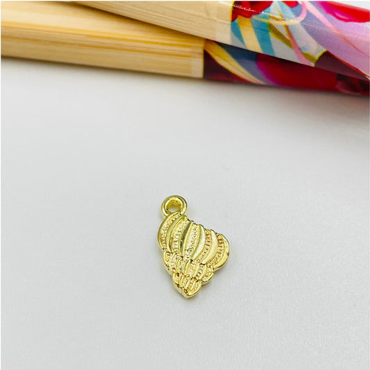 FO884 Colgante Caracol de Mar 10x7 mm más argollita Figura Baño Oro Figuras Bañadas en Oro y Plata hecho de Bronce Bañado en Oro 18K Joyas Bañadas en Oro