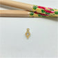 FO928 Colgante Punto de luz Gota invertida 10x6 mm mas argollita Figura Baño Plata Figuras Bañadas hecho de Bronce Bañado en Oro 18K Joyas Bañadas en Oro