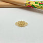 FO933 Conector Calado Flores 16x9 mm incluye argollitas Figura Baño Oro Figuras Bañadas hecho de Bronce Bañado en Oro 18K Joyas Bañadas en Oro