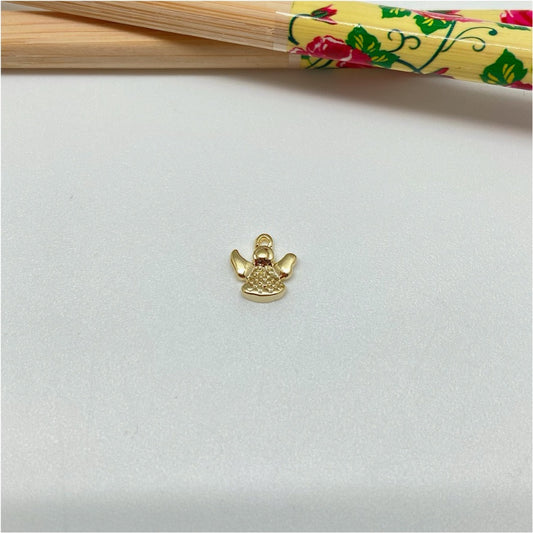 FO949 Colgante Mini Angel 9x9 mm más argollita Figura Baño Oro Figuras Bañadas hecho de Bronce Bañado en Oro 18K Joyas Bañadas en Oro
