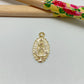 FO951 Colgante Virgen de Guadalupe Ovalado 17x10 mm más argollita Figura Baño Oro Figuras Bañadas hecho de Bronce Bañado en Oro 18K Joyas Bañadas en Oro
