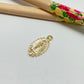 FO951 Colgante Virgen de Guadalupe Ovalado 17x10 mm más argollita Figura Baño Oro Figuras Bañadas hecho de Bronce Bañado en Oro 18K Joyas Bañadas en Oro