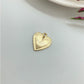 FO970 Colgante Corazón con corazón menor en relieve 14x14 mm Lijado Figura Baño Oro Figuras Bañadas hecho de Bronce Bañado en Oro 18K Joyas Bañadas en Oro