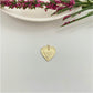 FO970 Colgante Corazón con corazón menor en relieve 14x14 mm Lijado Figura Baño Oro Figuras Bañadas hecho de Bronce Bañado en Oro 18K Joyas Bañadas en Oro