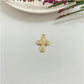 FO972 Colgante Cruz con relieve borde rutilado 15x12 mm más argollita Figura Baño Oro Figuras Bañadas hecho de Bronce Bañado en Oro 18K Joyas Bañadas en Oro