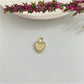 FO976 Colgante Corazón Borde con Micro Circones 14x10 mm más argolla Figura Baño Oro Figuras Bañadas hecho de Bronce Bañado en Oro 18K Joyas Bañadas en Oro