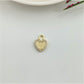 FO976 Colgante Corazón Borde con Micro Circones 14x10 mm más argolla Figura Baño Oro Figuras Bañadas hecho de Bronce Bañado en Oro 18K Joyas Bañadas en Oro