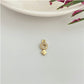 FO977 Colgante símbolo Sexo Femenino con micro circones 9x5 mm más argollita Figura Baño Oro Figuras Bañadas hecho de Bronce Bañado en Oro 18K Joyas Bañadas en Oro