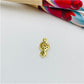 FO977 Colgante símbolo Sexo Femenino con micro circones 9x5 mm más argollita Figura Baño Oro Figuras Bañadas hecho de Bronce Bañado en Oro 18K Joyas Bañadas en Oro