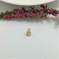 FO980 Colgante Punto de Luz Mini Flor Circón Aguamarina Diá. 4 mm Espesor 2 mm Más argollita Figura Baño Oro Figuras Bañadas hecho de Bronce Bañado en Oro 18K Joyas Bañadas en Oro