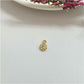 FO982 Colgante Punto de Luz Circón Aguamarina borde con puntitos 5 mm más argollita Figura Baño Oro Figuras Bañadas hecho de Bronce Bañado en Oro 18K Joyas Bañadas en Oro