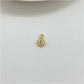 FO982 Colgante Punto de Luz Circón Aguamarina borde con puntitos 5 mm más argollita Figura Baño Oro Figuras Bañadas hecho de Bronce Bañado en Oro 18K Joyas Bañadas en Oro