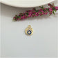FO989 Colgante Mini Medalla con Mano Fátima con circones cristal y azules Diá. 7 mm más argollita Figura Baño Oro Figuras Bañadas hecho de Bronce Bañado en Oro 18K Joyas Bañadas en Oro