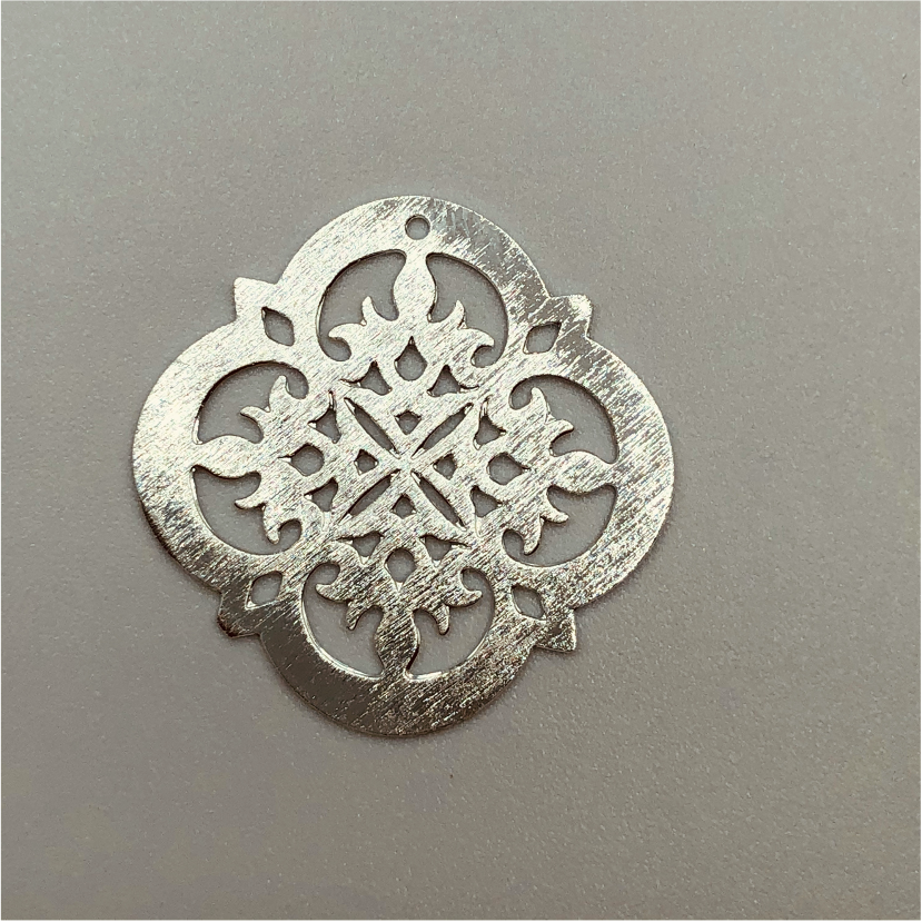 FP322 25 mm Mándala S Figura Baño Plata Figuras Bañadas en Oro y Plata hecho de Bronce Bañado en Plata 50 ml