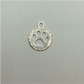 FP333 Colgante Medalla Calada Patita de Perro 12 mm más argollita Figura Baño Plata Figuras Bañadas hecho de Bronce Bañado en Plata 50 ml Joyas Bañadas en Plata