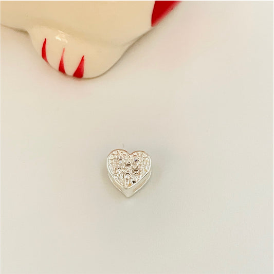 FP386 Colgante corazon circones mini pasado 7 x 6 mm Figura Baño Plata Figuras Bañadas en Oro y Plata hecho de Bronce Bañado en Plata 50 ml