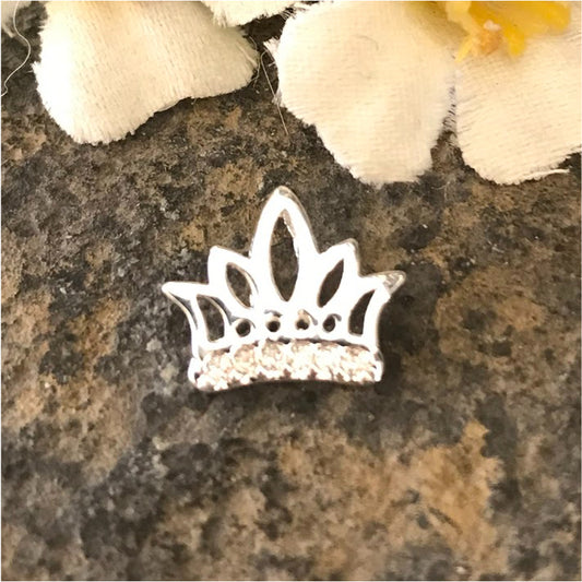 FP388 Corona Circones 12 x 10 mm Figura Baño Plata Figuras Bañadas en Oro y Plata hecho de Bronce Bañado en Plata 50 ml