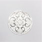 FP411 26 mm (7 perforaciones) sin calar Figura Baño Plata Figuras Bañadas en Oro y Plata hecho de Bronce Bañado en Plata 50 ml