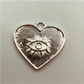 FP461 Corazón Ojo Turco Figura Bano Plata Figuras Banadas en Oro y Plata hecho de Bronce Banado en Plata 50 ml