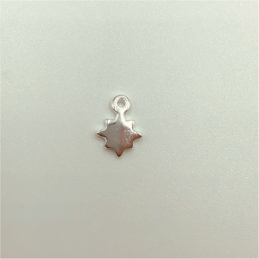 FP591 Estrella Guía Petite lisa 7 mm Figura Baño Plata Figuras Bañadas en Oro y Plata hecho de Bronce Bañado en Plata 50 ml