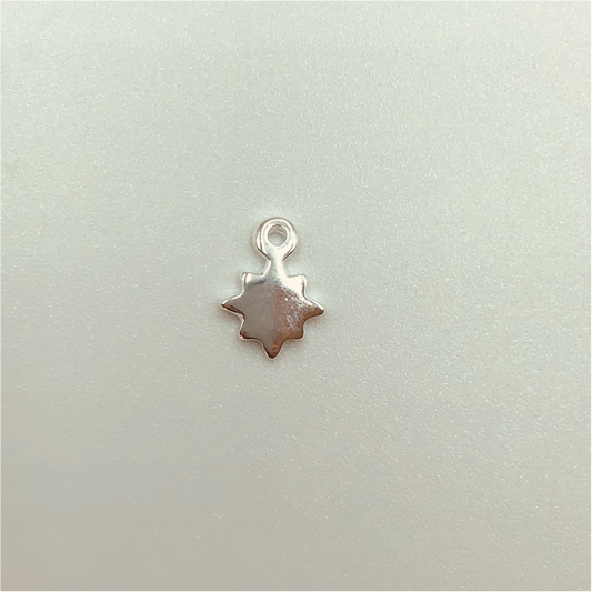 FP591 Estrella Guía Petite lisa 7 mm Figura Baño Plata Figuras Bañadas en Oro y Plata hecho de Bronce Bañado en Plata 50 ml