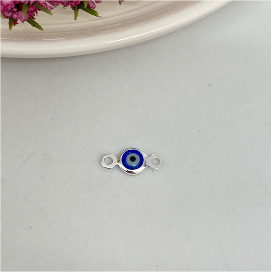 FP600 Conector Ojo Turco Mini 5 mm Figura Baño Plata Figuras Bañadas en Oro y Plata hecho de Bronce Bañado en Plata 50 ml