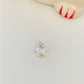 FP602 Estrella Extra Gordita Argolla 6 mm Figura Baño Plata Figuras Bañadas en Oro y Plata hecho de Bronce Bañado en Plata 50 ml