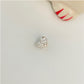 FP805 Colgante Mini Corazón para pasar 6 mm Figura Baño Plata Figuras Bañadas en Oro y Plata hecho de Bronce Bañado en Plata 50 ml