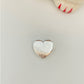 FP808 Colgante corazón lijado para pasar 11 mm Figura Baño Plata Figuras Bañadas en Oro y Plata hecho de Bronce Bañado en Plata 50 ml