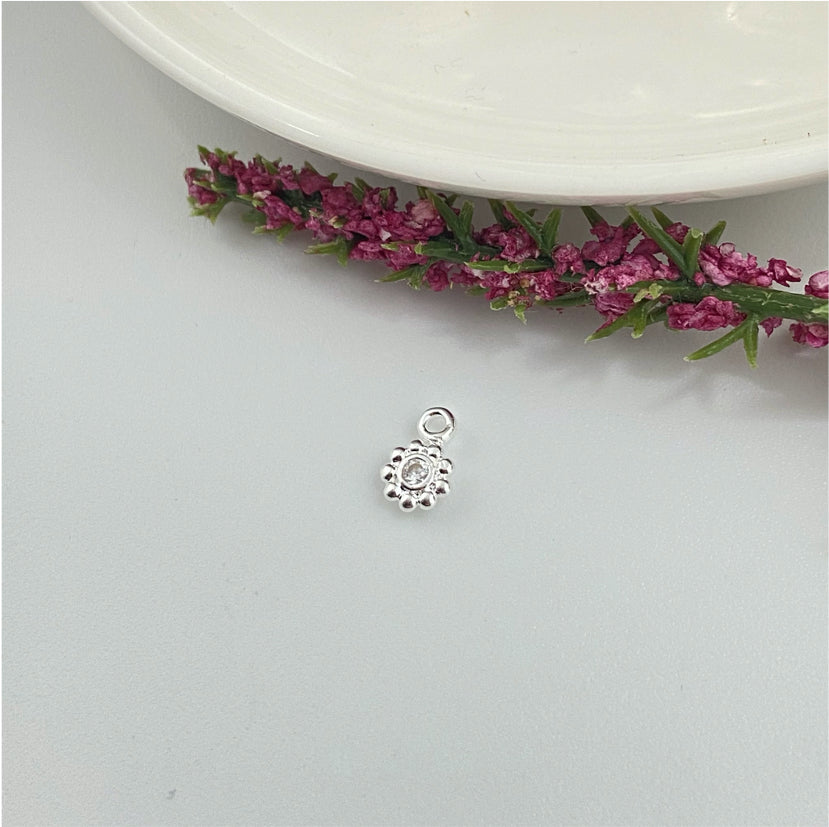 FP812 Aro Punto de Luz Circón Cristal borde con puntitos 5 mm Aro Baño Plata Anillos Bañados hecho de Bronce Bañado en Plata 50 ml Joyas Bañadas en Plata