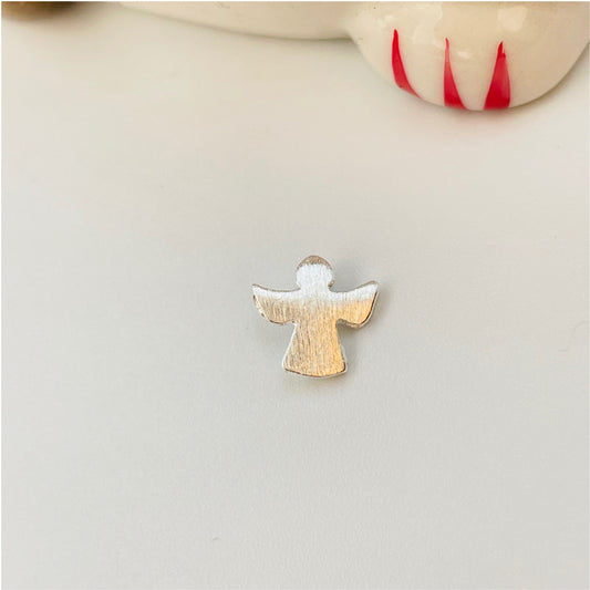 FP820 Colgante Mini Angel Lijado 9x9 mm balier por atrás Figura Baño Plata Figuras Bañadas en Oro y Plata hecho de Bronce Bañado en Plata 50 ml