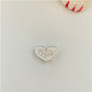 FP823 Colgante Corazón con circones para pasar 10x7 mm Figura Baño Plata Figuras Bañadas en Oro y Plata hecho de Bronce Bañado en Plata 50 ml