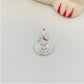 FP827 Colgante Mini Redondo Corazón en relieve 9 mm mas argollita Figura Baño Plata Figuras Bañadas en Oro y Plata hecho de Bronce Bañado en Plata 50 ml