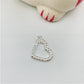 FP840 Colgante Corazón Calado Mediano Borde con Puntitos 15x12 mm incluye argollita Figura Baño Plata Figuras Bañadas en Oro y Plata hecho de Bronce Bañado en Plata 50 ml Joyas Bañadas en Plata