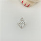 FP845 Colgante Diamante 10x8 mm incluye argollita Figura Baño Plata Figuras Bañadas en Oro y Plata hecho de Bronce Bañado en Plata 50 ml Joyas Bañadas en Plata