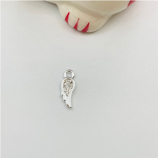 FP848 Colgante Alita Angel 8 mini circones 12x5 mm incluye argollita Figura Baño Plata Figuras Bañadas en Oro y Plata hecho de Bronce Bañado en Plata 50 ml Joyas Bañadas en Plata
