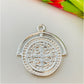 FP856 Colgante Medalla San Benito con borde superior calado 22x25 mm más argollita Figura Baño Plata Figuras Bañadas en Oro y Plata hecho de Bronce Bañado en Plata 50 ml Joyas Bañadas en Plata