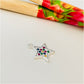 FP873 Colgante Estrella con Circones Mix Colores 12 mm Figura Baño Plata Figuras Bañadas en Oro y Plata hecho de Bronce Bañado en Plata 50 ml Joyas Bañadas en Plata