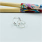 FP876 Colgante de Argollitas entrelazadas con Corazones Calados 16x10 mm Figura Baño Plata Figuras Bañadas en Oro y Plata hecho de Bronce Bañado en Plata 50 ml Joyas Bañadas en Plata