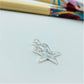 FP880 Colgante Doble Estrella Mediana y Chica 15x15 mm argollitas traseras para pasar Figura Baño Plata Figuras Bañadas en Oro y Plata hecho de Bronce Bañado en Plata 50 ml Joyas Bañadas en Plata