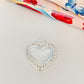 FP893 Colgante Corazón con borde de circones 15 mm Figura Baño Plata Figuras Bañadas en Oro y Plata hecho de Bronce Bañado en Plata 50 ml Joyas Bañadas en Plata
