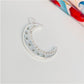 FP895 Colgante Luna con mini estrellas caladas y borde interior con circones 18x15 mm más argollita Figura Baño Plata Figuras Bañadas en Oro y Plata hecho de Bronce Bañado en Plata 50 ml Joyas Bañadas en Plata