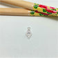 FP928 Colgante Punto de luz Gota invertida 10x6 mm mas argollita Figura Baño Plata Figuras Bañadas hecho de Bronce Bañado en Plata 50 ml Joyas Bañadas en Plata