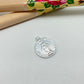 FP950 Colgante Medalla Virgen de los Rayos 14 mm más argollita Figura Baño Plata Figuras Bañadas hecho de Bronce Bañado en Plata 50 ml Joyas Bañadas en Plata