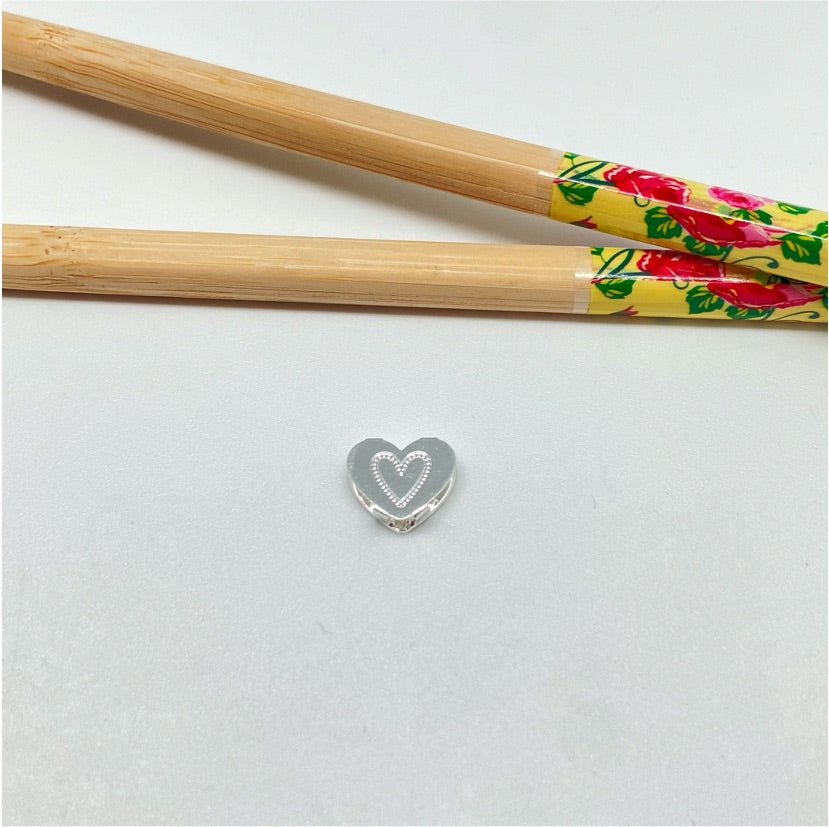 FP958 Colgante Corazón para pasar 11x11 mm Figura Baño Plata Figuras Bañadas hecho de Bronce Bañado en Plata 50 ml Joyas Bañadas en Plata