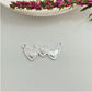 FP969 Colgante Triple Corazón con corazón en relieve lijado 12x30 mm argollitas en lados Figura Baño Plata Figuras Bañadas hecho de Bronce Bañado en Plata 50 ml Joyas Bañadas en Plata