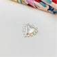 FP971 Colgante Corazón con bolitas en borde 13x13 mm Figura Baño Plata Figuras Bañadas hecho de Bronce Bañado en Plata 50 ml Joyas Bañadas en Plata