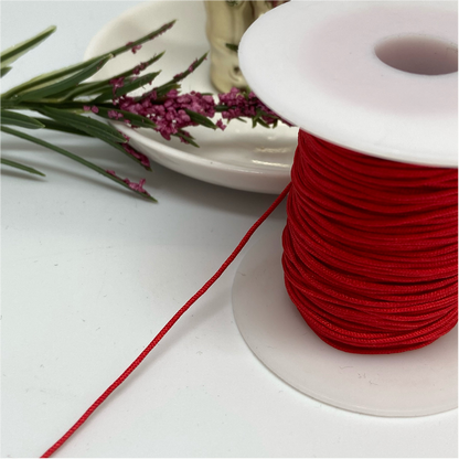IN54 Hilo Chino para Macramé Grueso Insumo Neutro Accesorios Varios hecho de Polyester y Algodón  Color Rojo